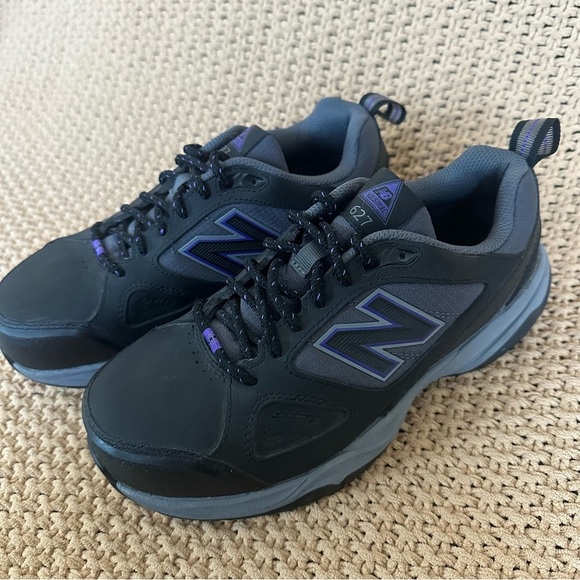 New Balance NEW 627 Women’s Black Steel Toe Sneakers Shoes Size 6.5D - Picture 2 of 12